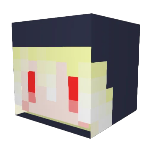 exnika Minecraft avatar head, 3D render