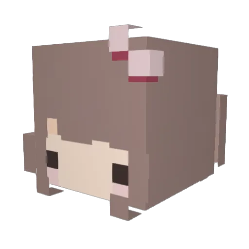 exnili Minecraft avatar head, 3D render