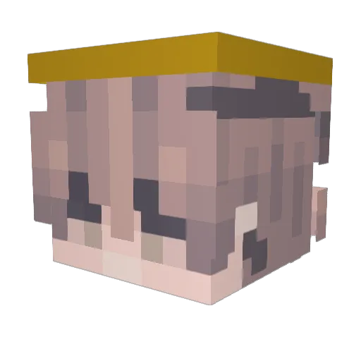 exnovaler Minecraft avatar head, 3D render