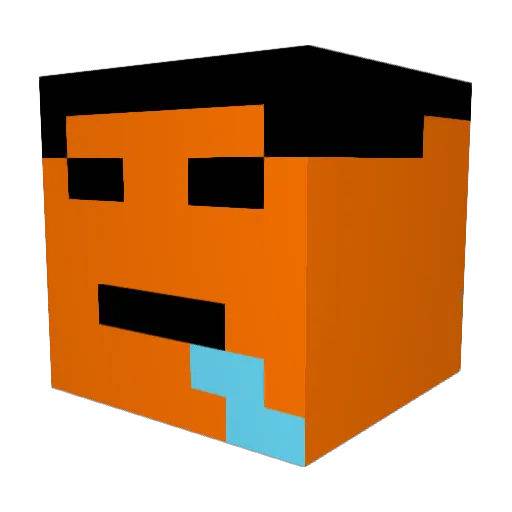 exobebz Minecraft avatar head, 3D render