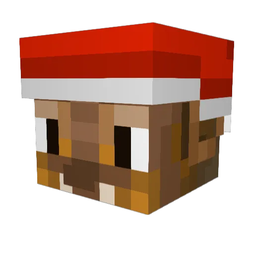 exocation Minecraft avatar head, 3D render