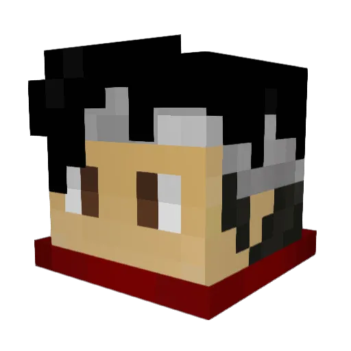 exodiel Minecraft avatar head, 3D render