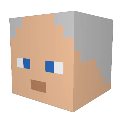 exogriff Minecraft avatar head, 3D render