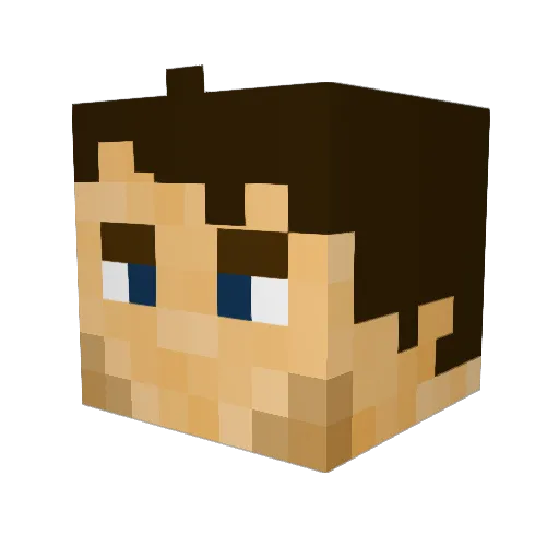 exomega Minecraft avatar head, 3D render