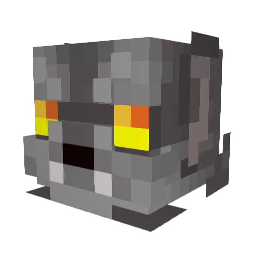 exorcete Minecraft avatar head, 3D render
