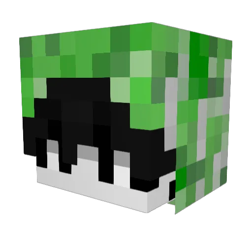 exorcizado Minecraft avatar head, 3D render