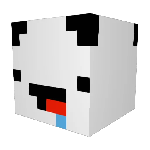 exotic_panda01 Minecraft avatar head, 3D render