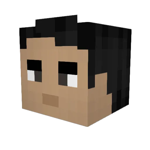 exotici Minecraft avatar head, 3D render
