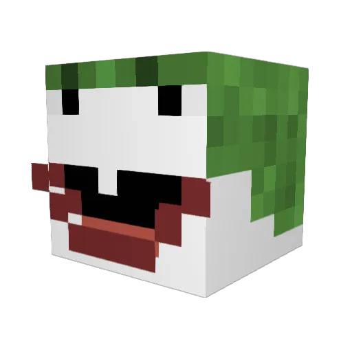 exowmsc Minecraft avatar head, 3D render