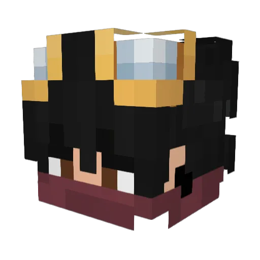 expand_0_ Minecraft avatar head, 3D render