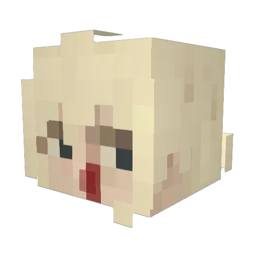 expb Minecraft avatar head, 3D render