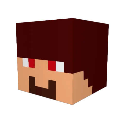expeerience Minecraft avatar head, 3D render