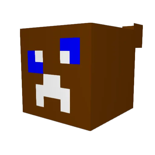 expertrando Minecraft avatar head, 3D render