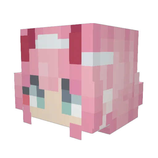 explaned__ Minecraft avatar head, 3D render