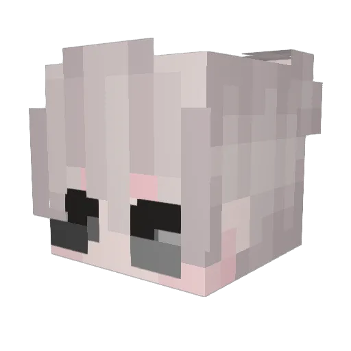 explicited Minecraft avatar head, 3D render