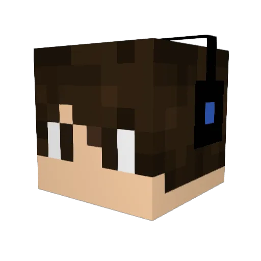 explicor_ Minecraft avatar head, 3D render