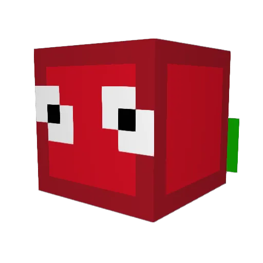 explxct Minecraft avatar head, 3D render