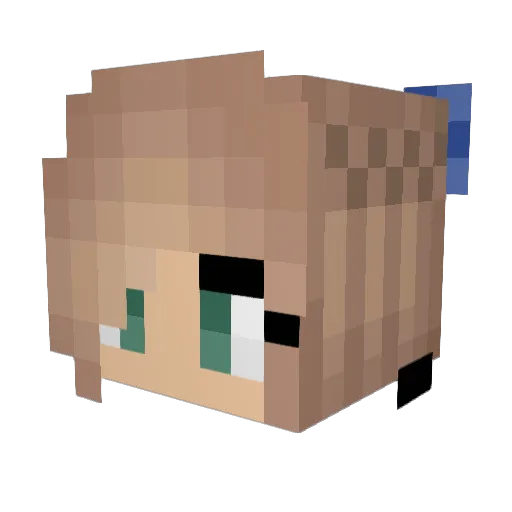 exposedinlight Minecraft avatar head, 3D render