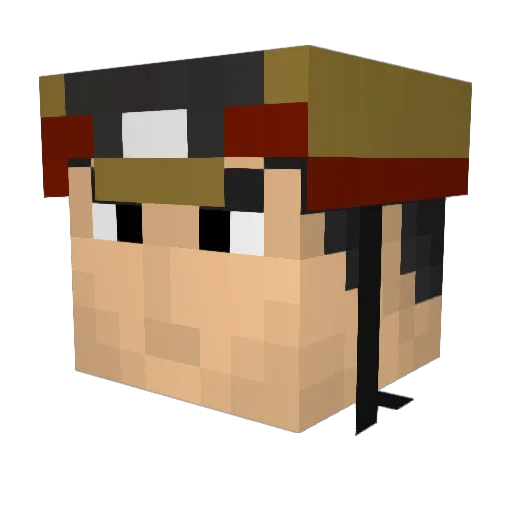 expuff Minecraft avatar head, 3D render