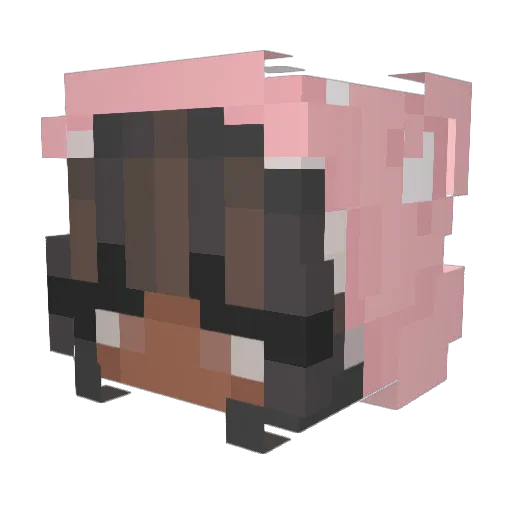 exqaulver Minecraft avatar head, 3D render