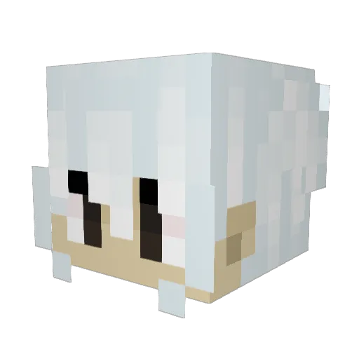 exqvy Minecraft avatar head, 3D render