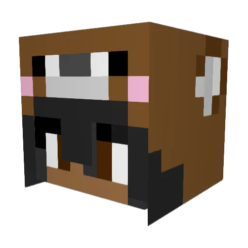 ext3rn4l Minecraft avatar head, 3D render