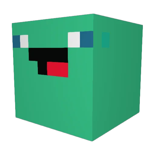 ext4 Minecraft avatar head, 3D render