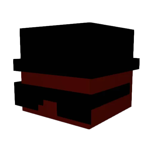 extafied Minecraft avatar head, 3D render