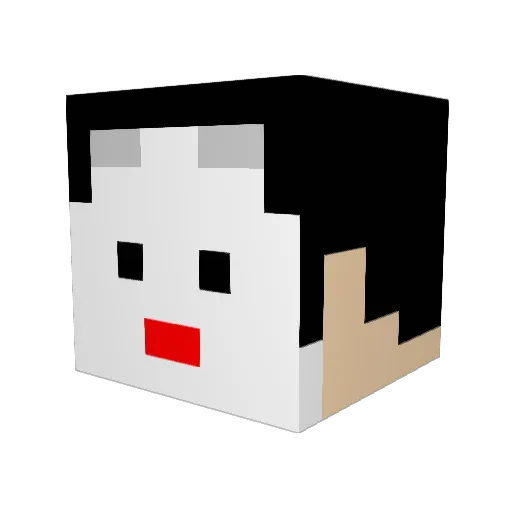 extawara Minecraft avatar head, 3D render