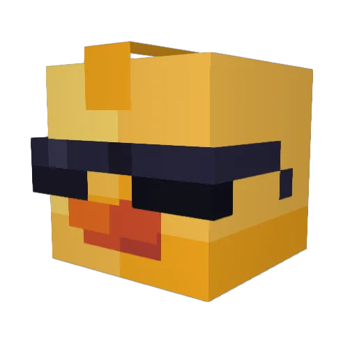 extermijr Minecraft avatar head, 3D render