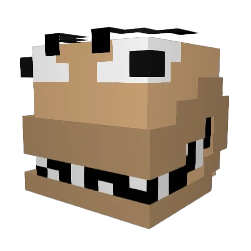 exth Minecraft avatar head, 3D render