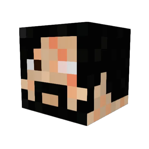 extorm Minecraft avatar head, 3D render