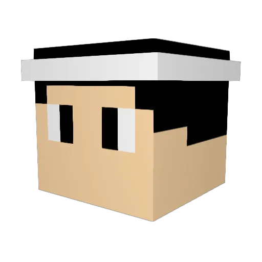 extr3 Minecraft avatar head, 3D render