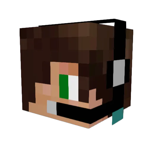 extraeggroll Minecraft avatar head, 3D render