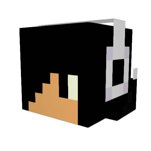 extremeamc Minecraft avatar head, 3D render