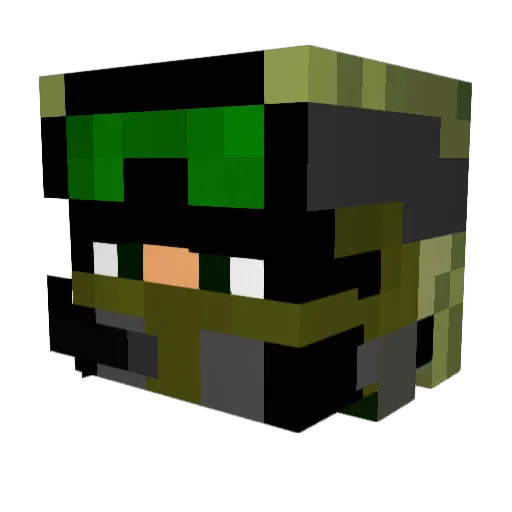 extremebiker333 Minecraft avatar head, 3D render