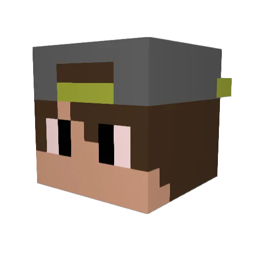 extremegames_pvp Minecraft avatar head, 3D render