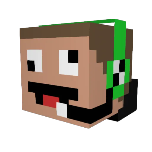 extremekotor Minecraft avatar head, 3D render