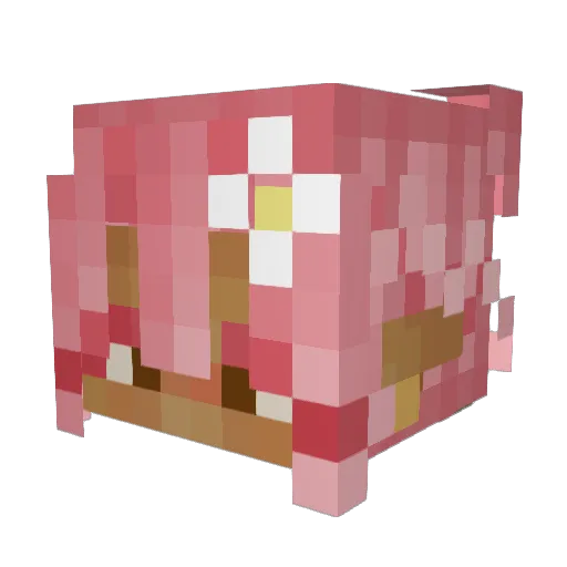 extriella Minecraft avatar head, 3D render
