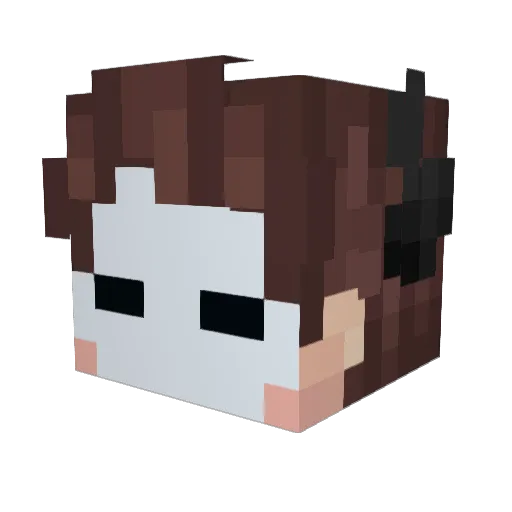 extro45 Minecraft avatar head, 3D render