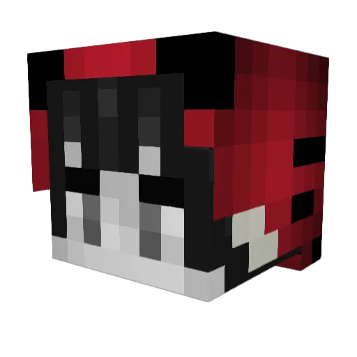 exttazy Minecraft avatar head, 3D render