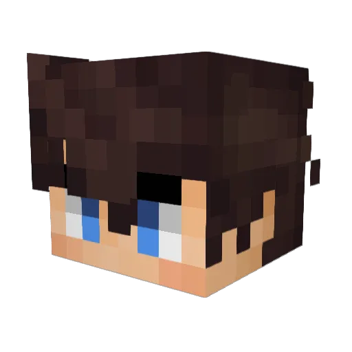 exvertic Minecraft avatar head, 3D render