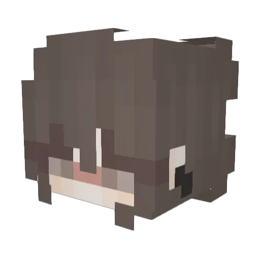 exvios Minecraft avatar head, 3D render