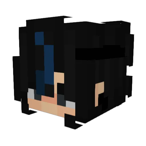 exvriskakinnie Minecraft avatar head, 3D render