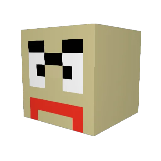 exxeIlent Minecraft avatar head, 3D render