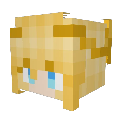 exxs1ze Minecraft avatar head, 3D render