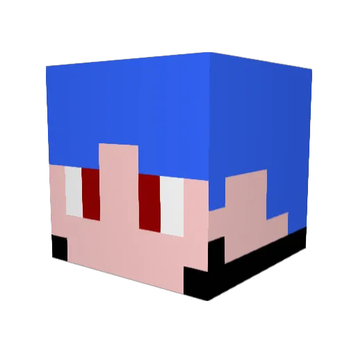 exzard Minecraft avatar head, 3D render