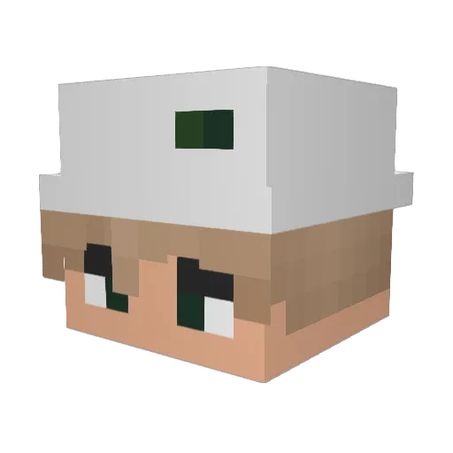 eyNico Minecraft avatar head, 3D render