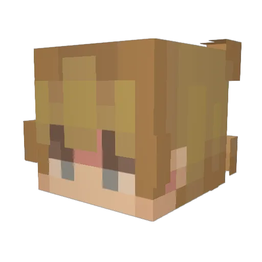 eyahh Minecraft avatar head, 3D render