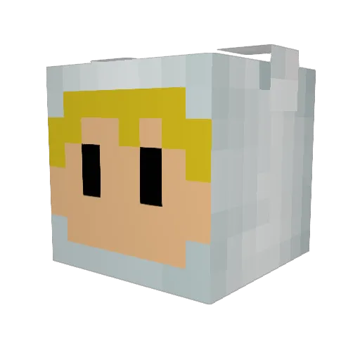 eyalgro Minecraft avatar head, 3D render